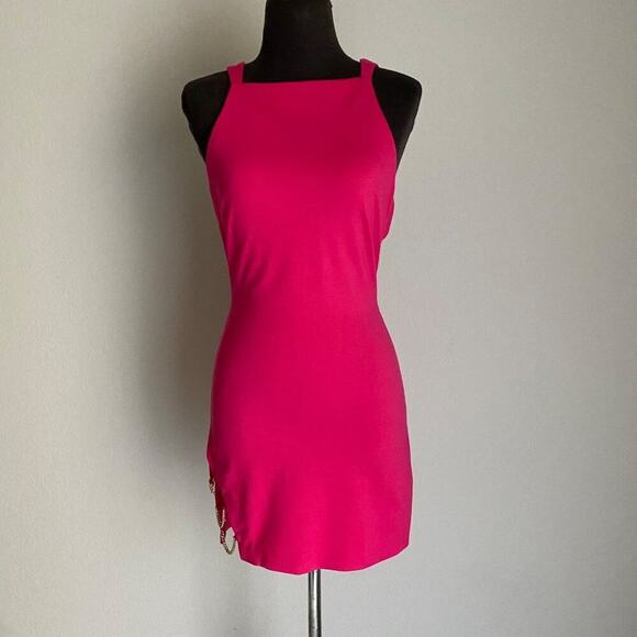 H:ours‎ Revolve sz S pink chain back Cassia mini party dress NWT - Picture 7 of 16